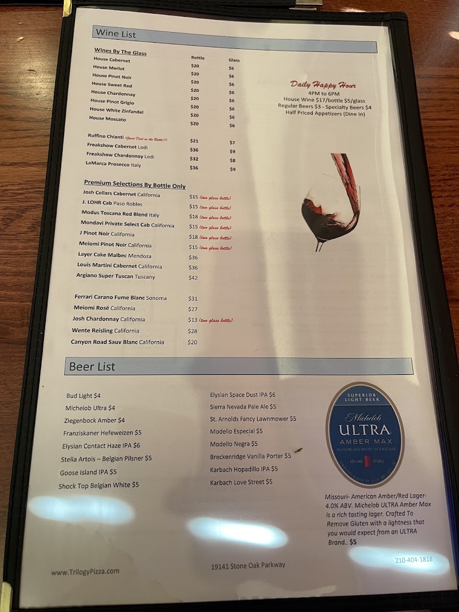 Menu Trilogy Pizza & Wine-10