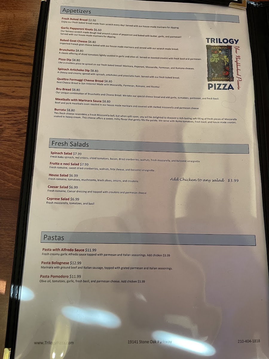 Menu Trilogy Pizza & Wine-6