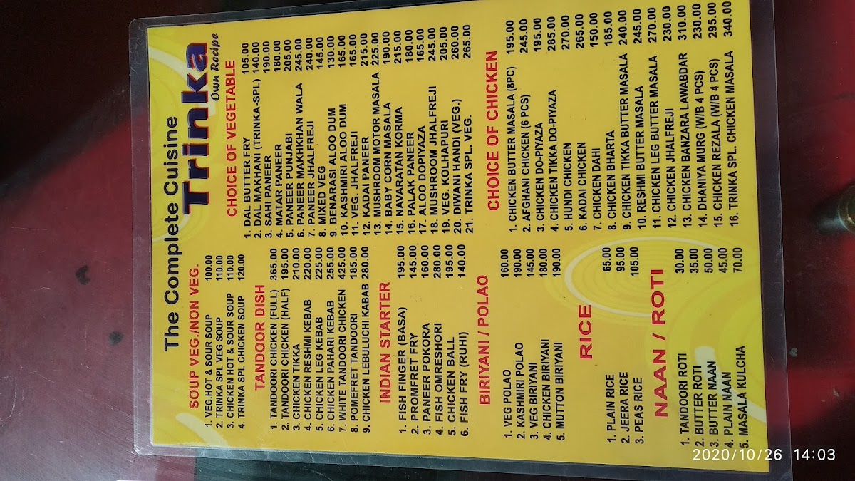 Menu Trinka-7