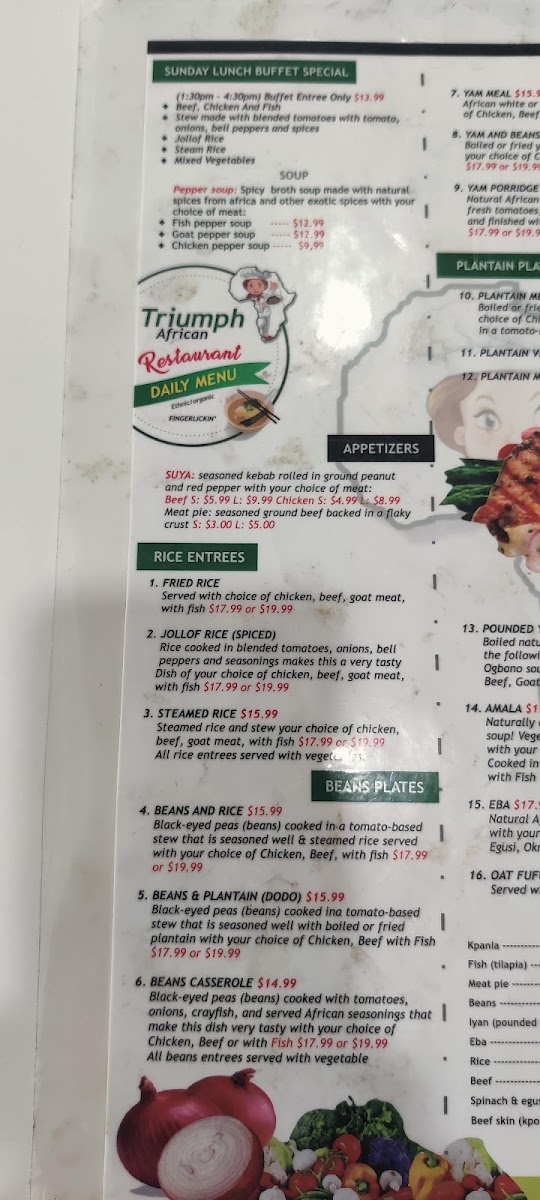 Menu Triumph African Restaurant & Market-3