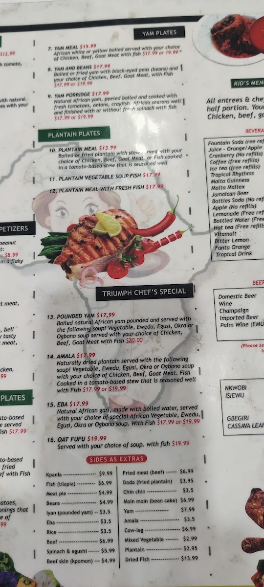 Menu Triumph African Restaurant & Market-4