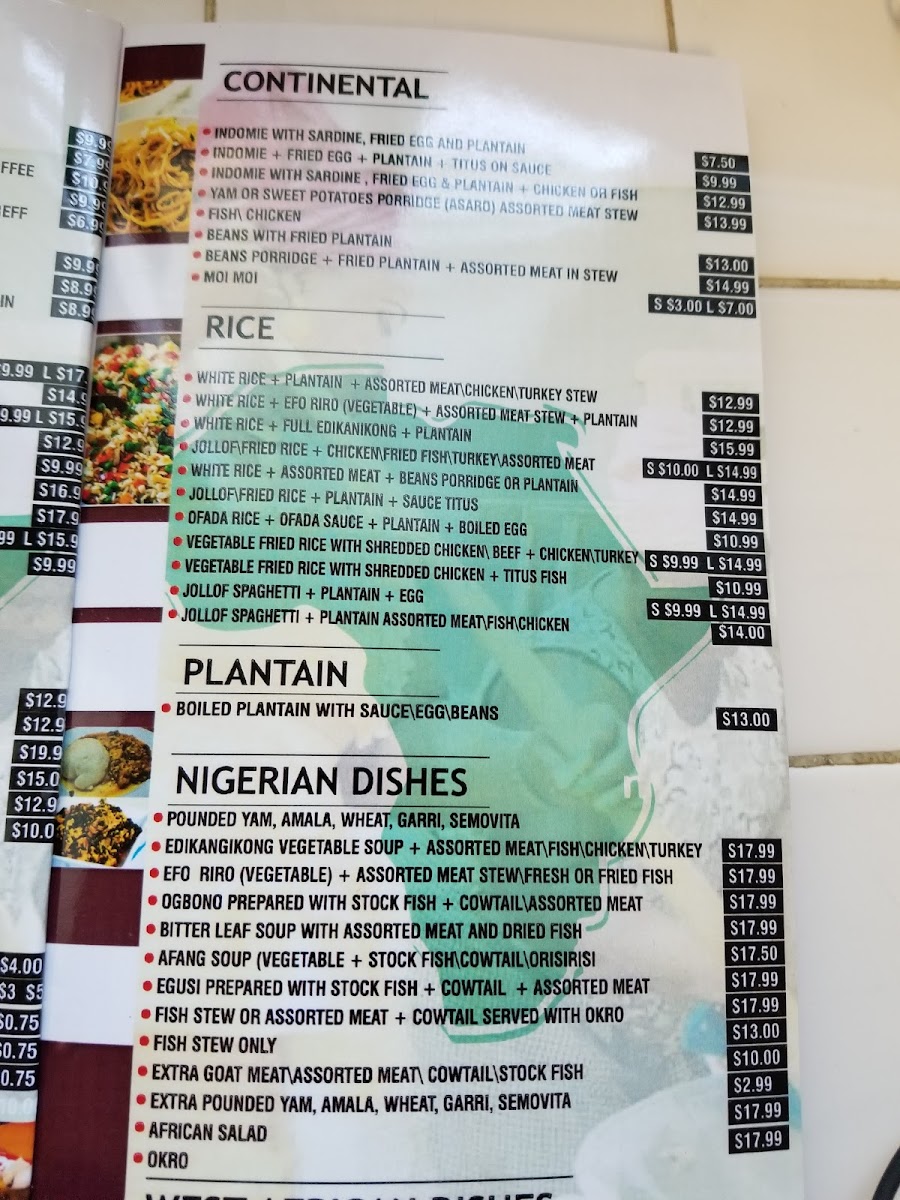 Menu Triumph African Restaurant & Market-6
