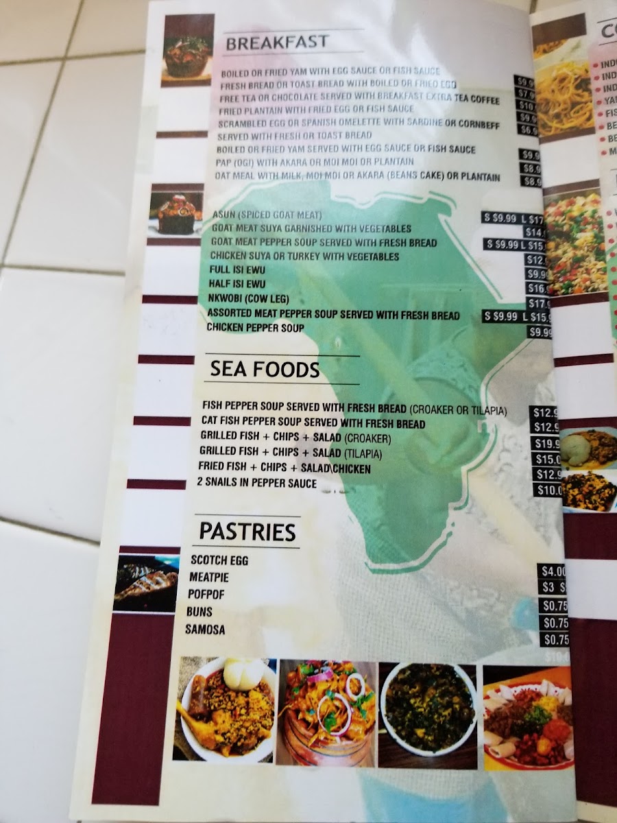 Menu Triumph African Restaurant & Market-7