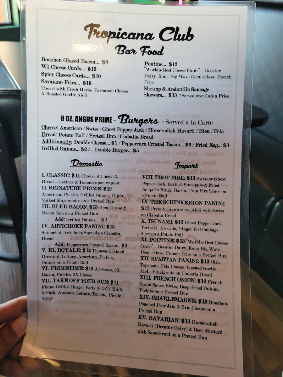 Menu Trop Club Grill And Gaming-2