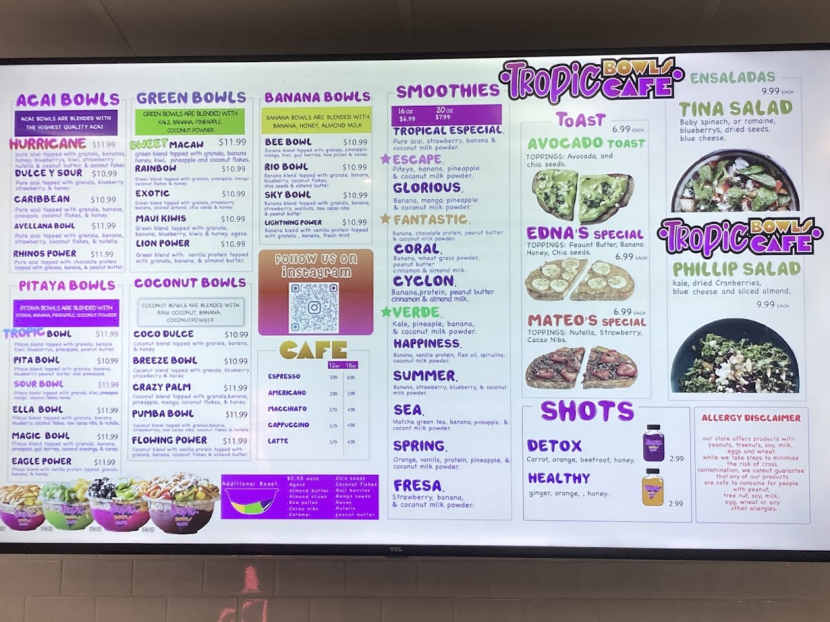 Menu Tropic Bowls Cafe-2