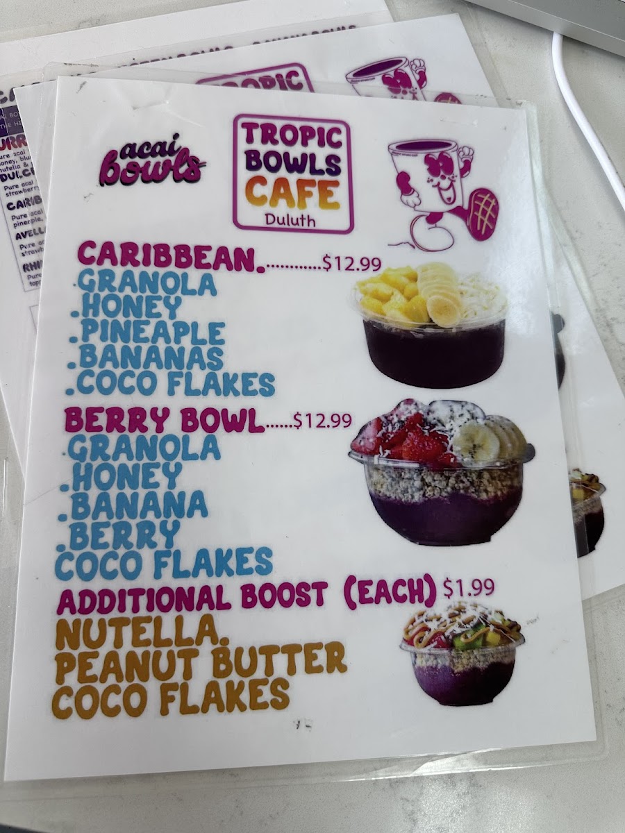Menu Tropic Bowls Cafe-5