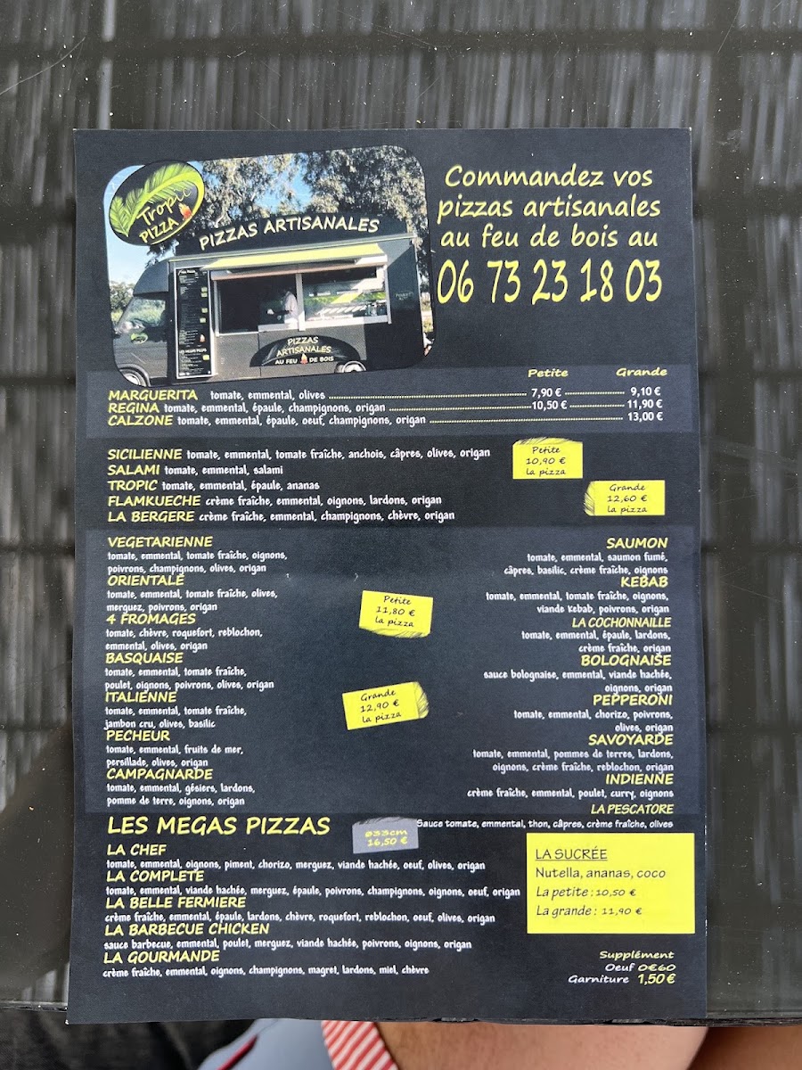 Menu Tropic Pizza: Pizzas Artisanales-2