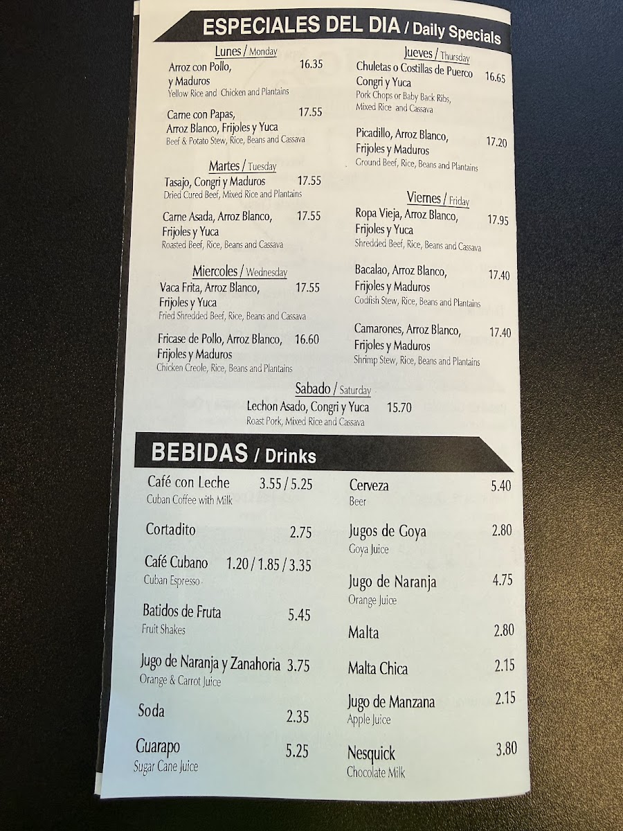Menu Tropical Bakery & Restaurant-1