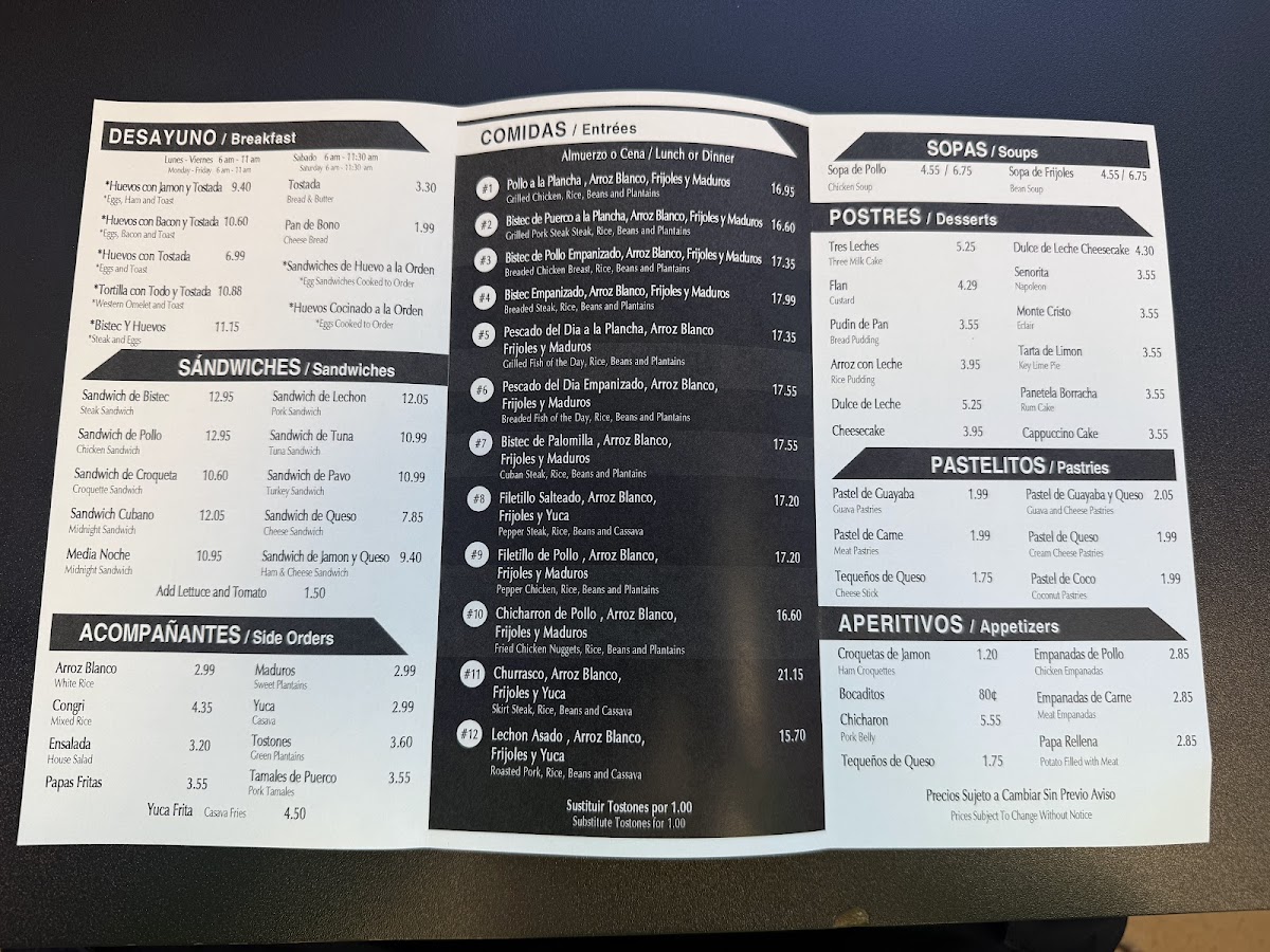Menu Tropical Bakery & Restaurant-2