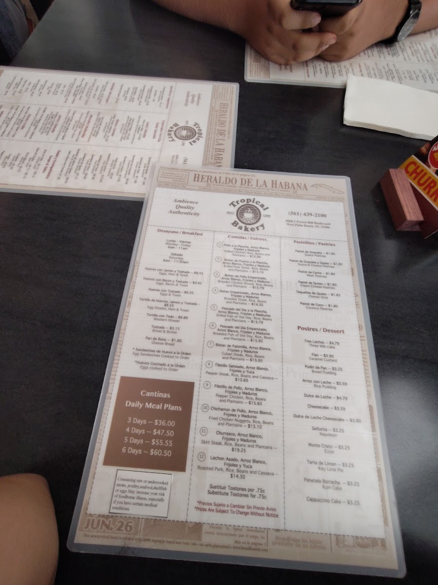 Menu Tropical Bakery & Restaurant-6