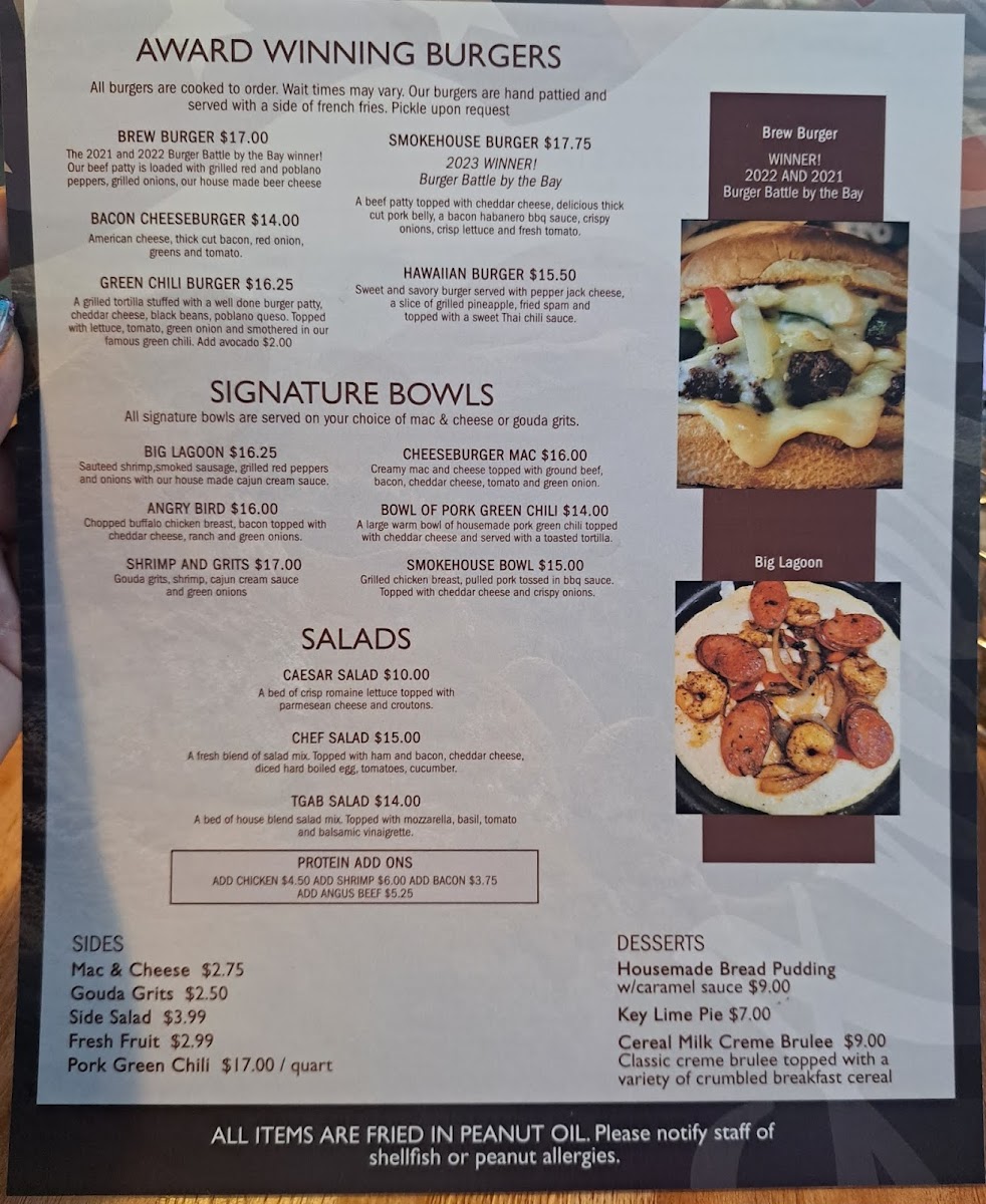 Menu True Grit American Bistro-10