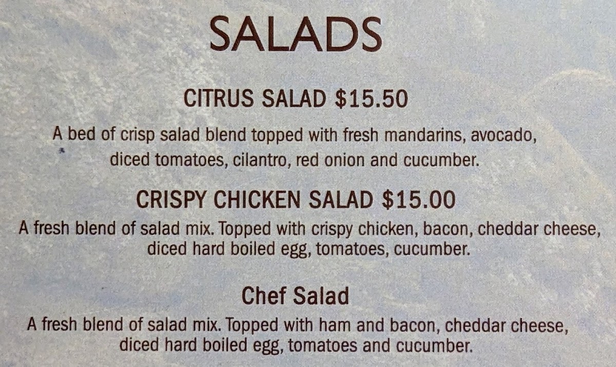 Menu True Grit American Bistro-7