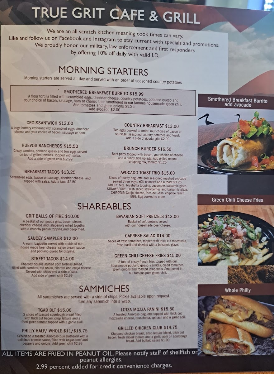 Menu True Grit American Bistro-8