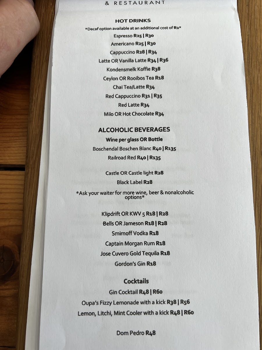 Menu True Living Old Karoo Deli & Restaurant-10