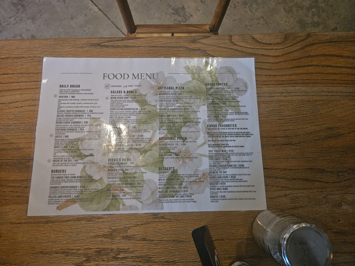 Menu True Living Old Karoo Deli & Restaurant-5