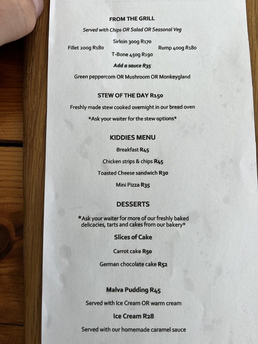 Menu True Living Old Karoo Deli & Restaurant-8