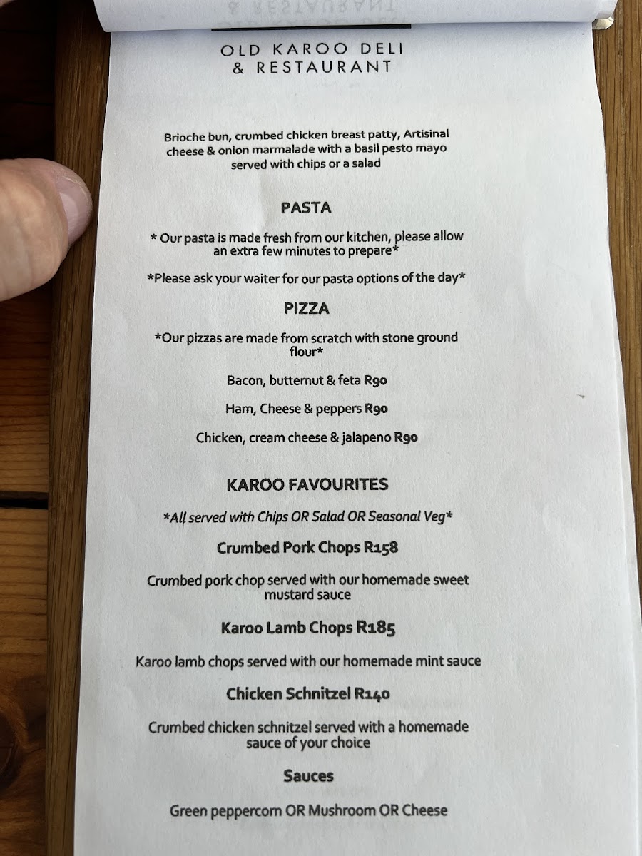 Menu True Living Old Karoo Deli & Restaurant-9