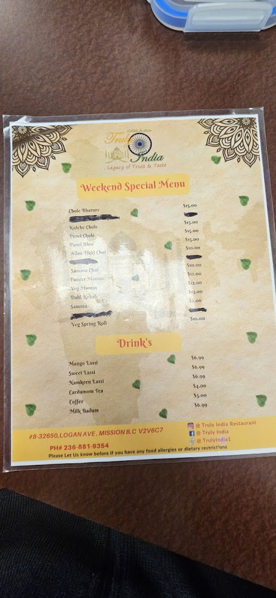 Menu Truly India-6