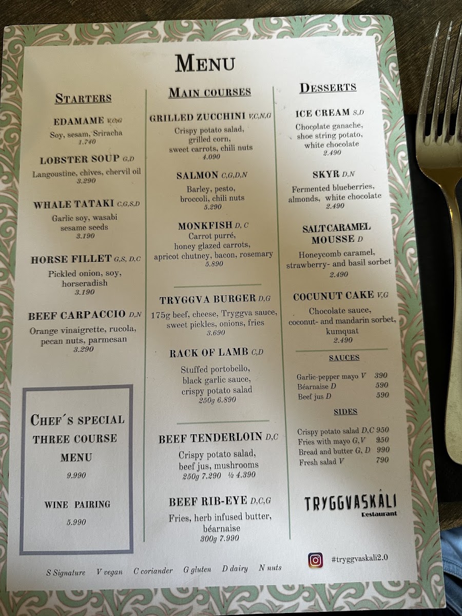 Menu Tryggvaskáli-10