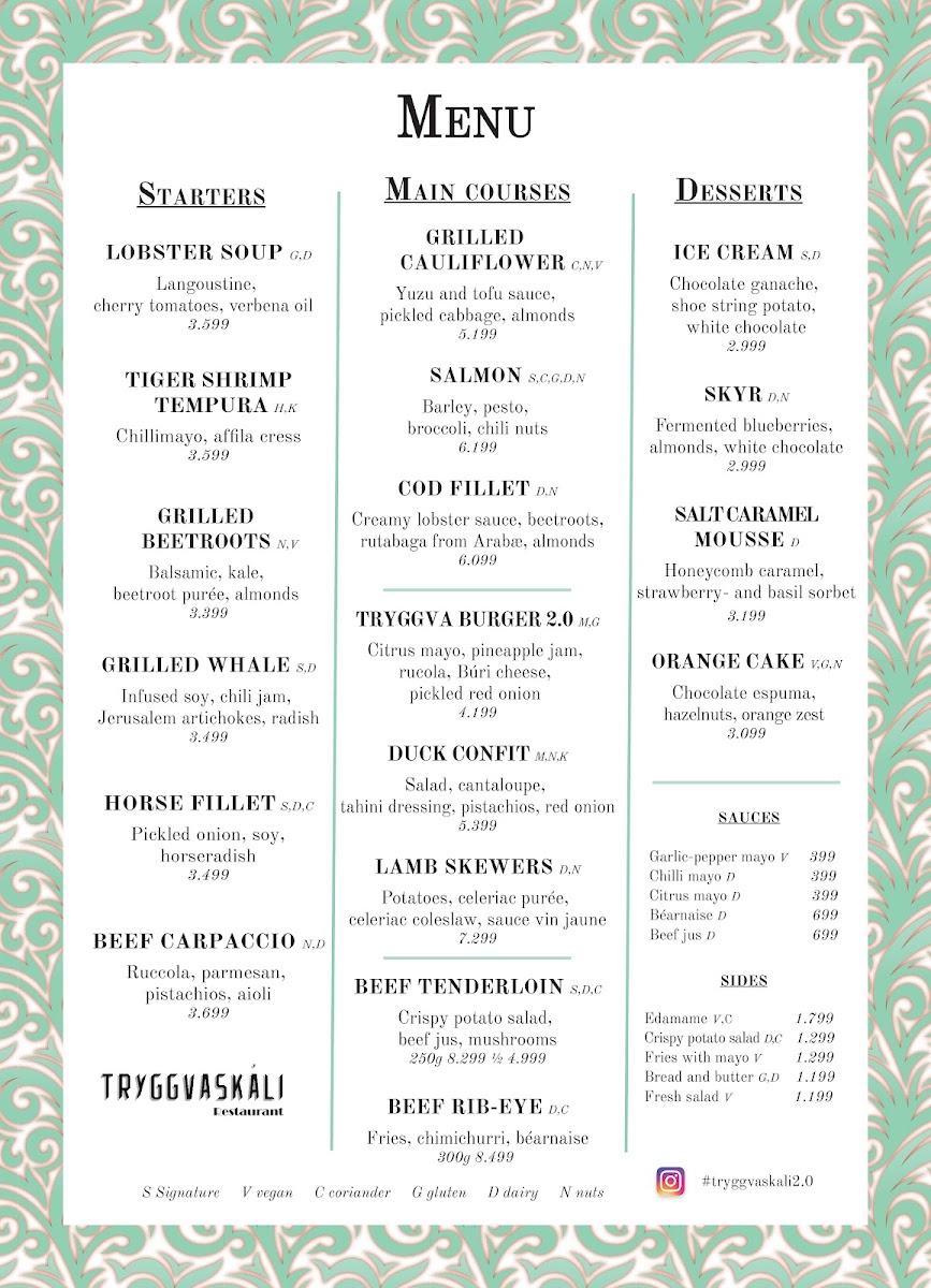 Menu Tryggvaskáli-2