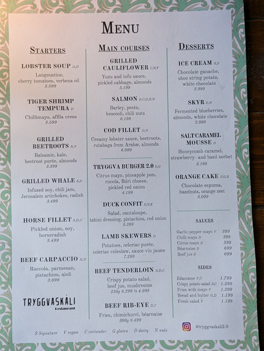 Menu Tryggvaskáli-3