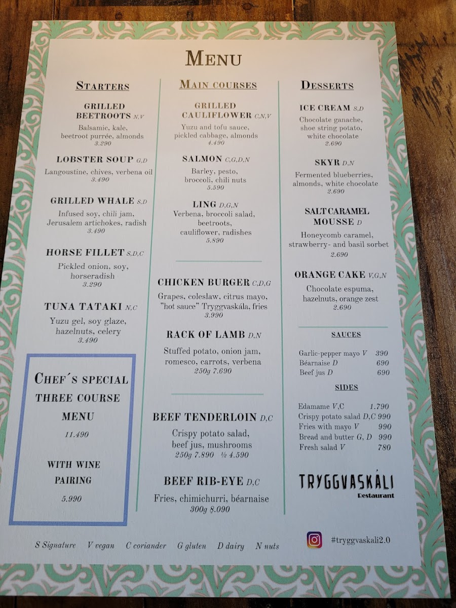Menu Tryggvaskáli-4