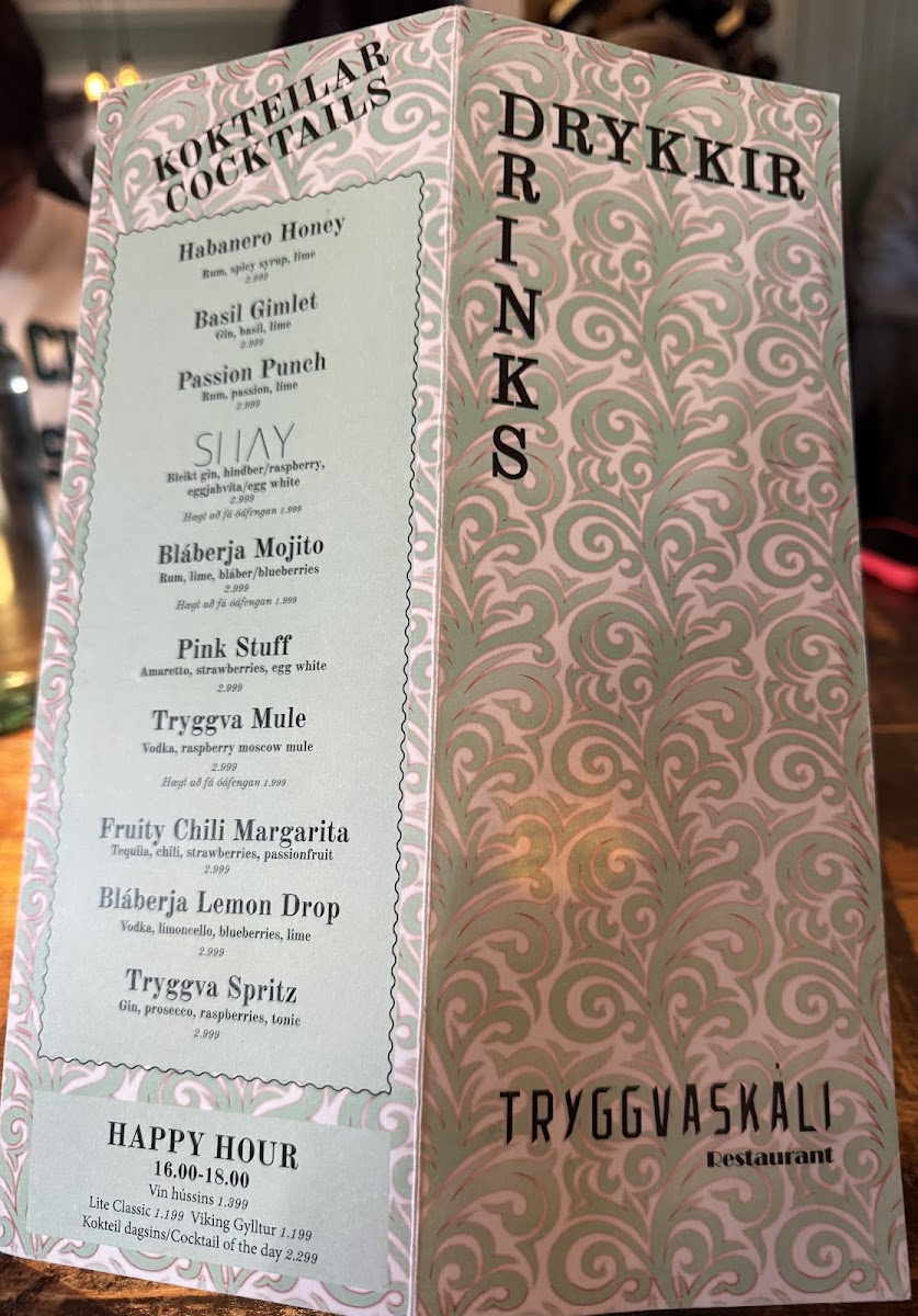 Menu Tryggvaskáli-5