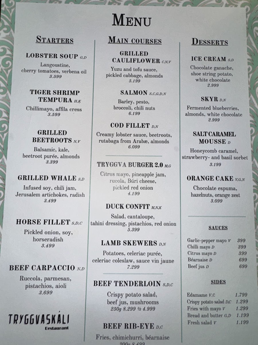 Menu Tryggvaskáli-6