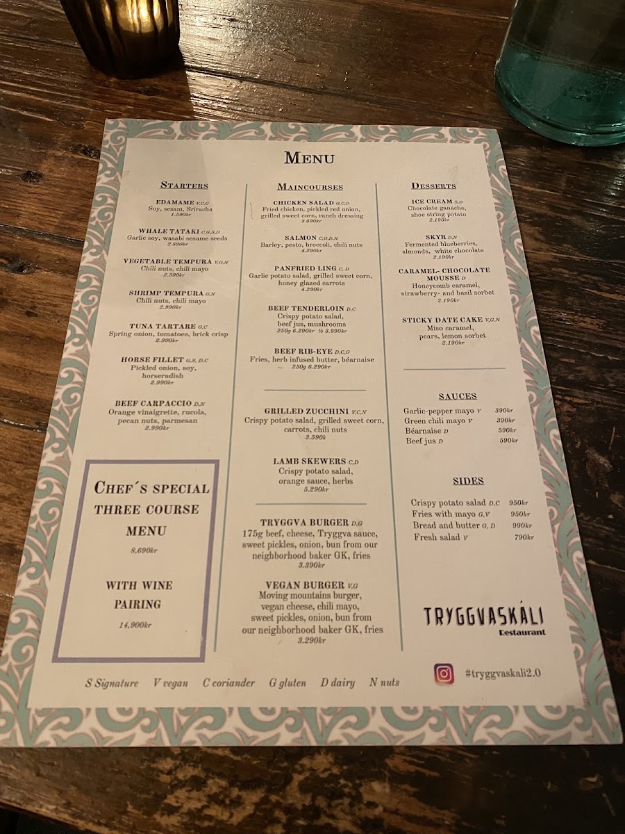 Menu Tryggvaskáli-7