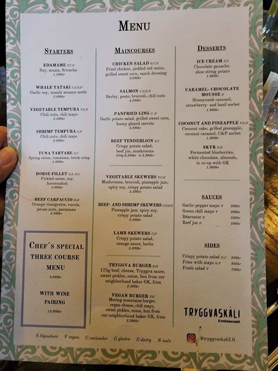 Menu Tryggvaskáli-9