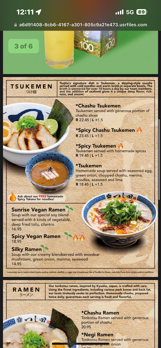Menu Tsujita La Artisan Noodles-5