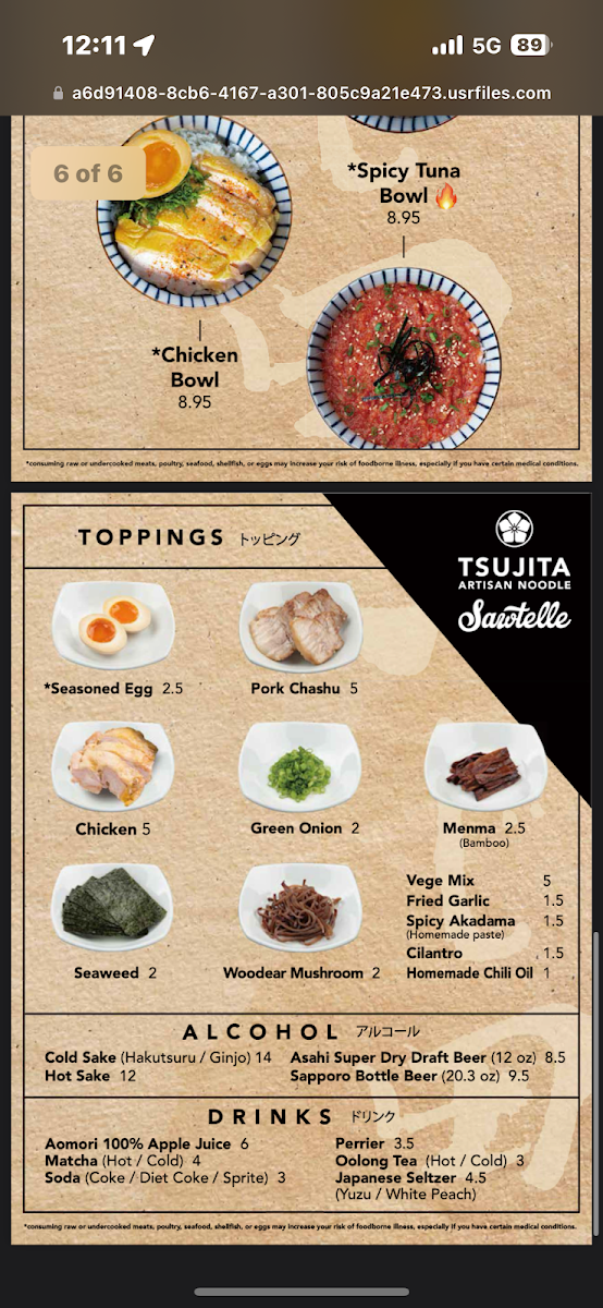 Menu Tsujita La Artisan Noodles-7