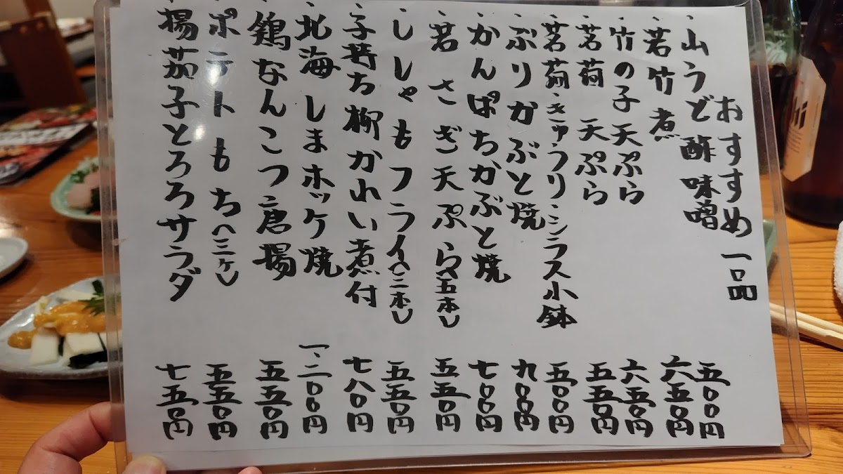 Menu Tsukiji Nihonkai Yaguchi-8