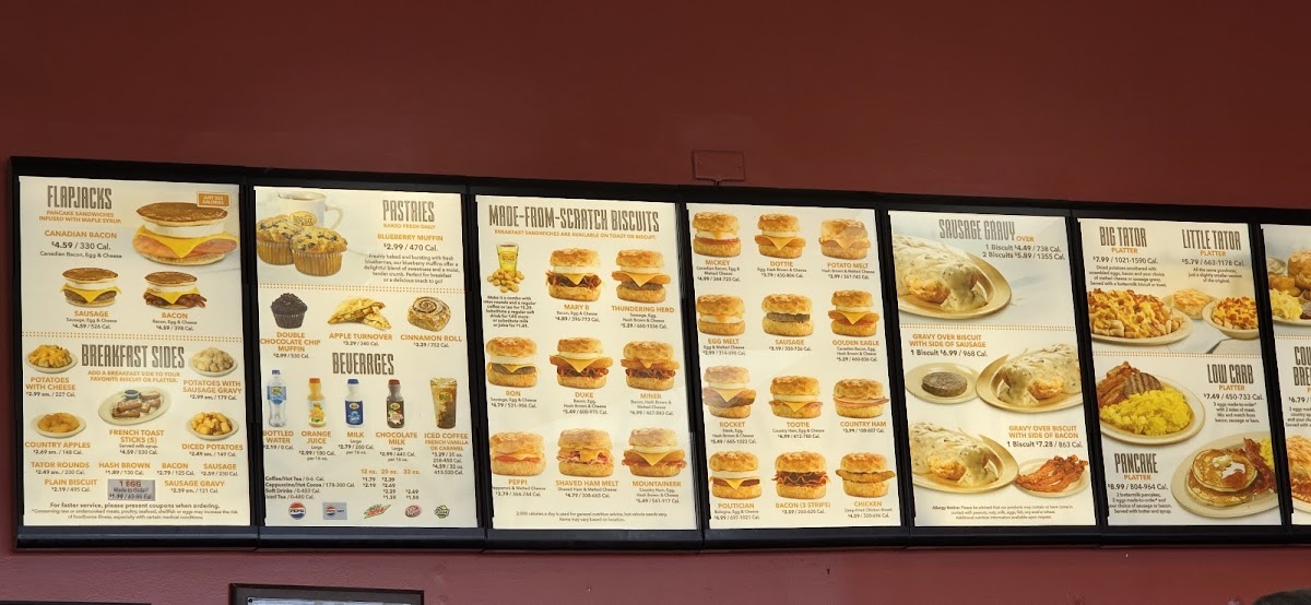 Menu Tudor's Biscuit World-1