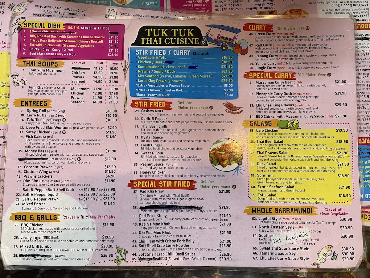 Menu Tuk Tuk Thai Cuisine-2