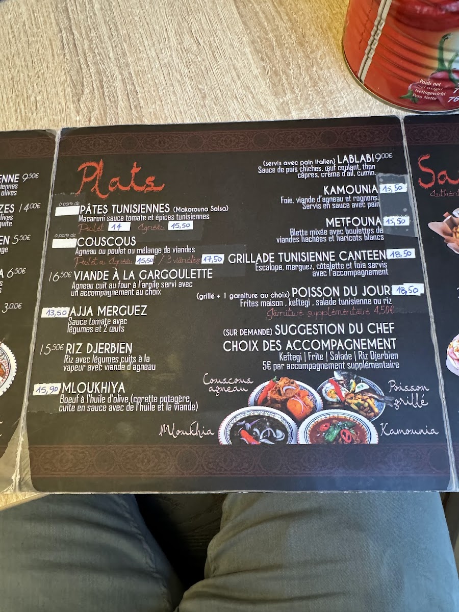 Menu Tunisian Canteen-4