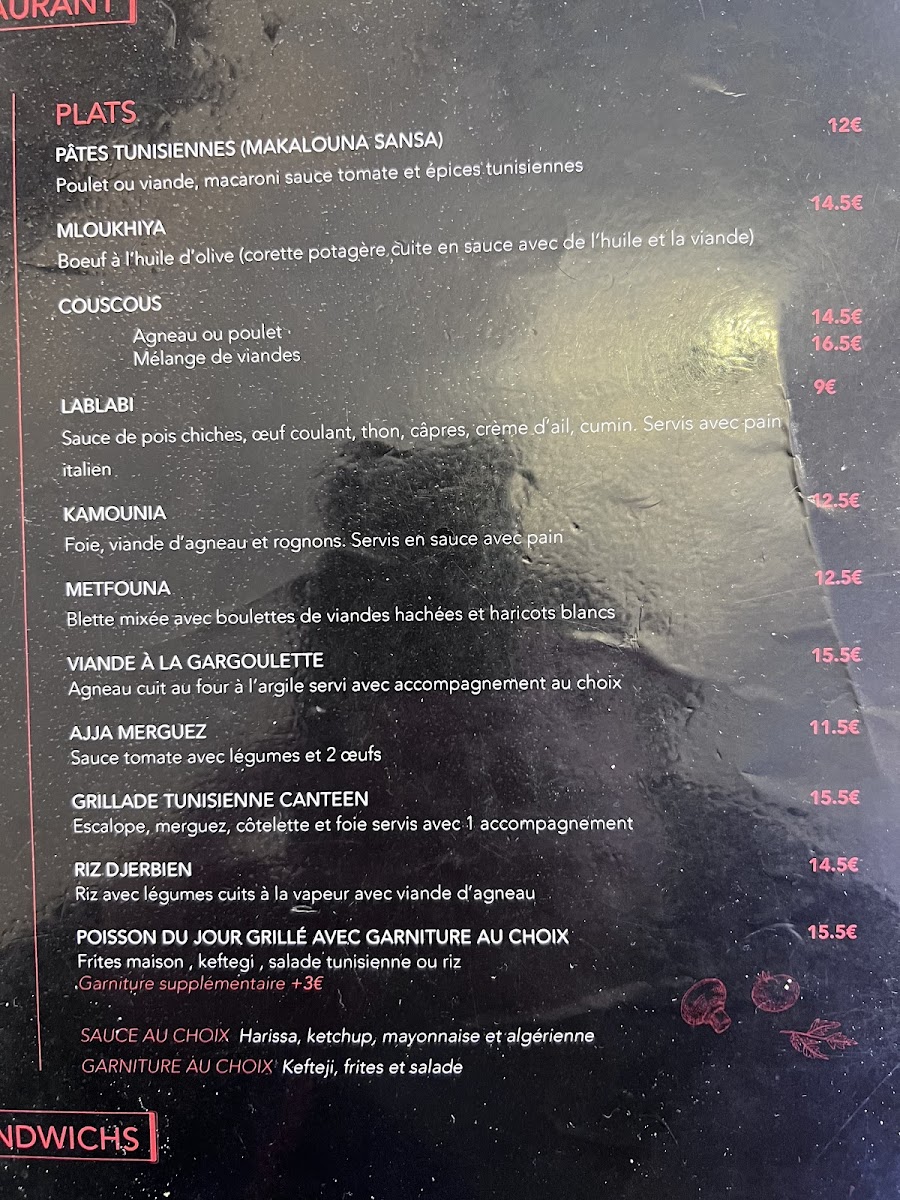 Menu Tunisian Canteen-5