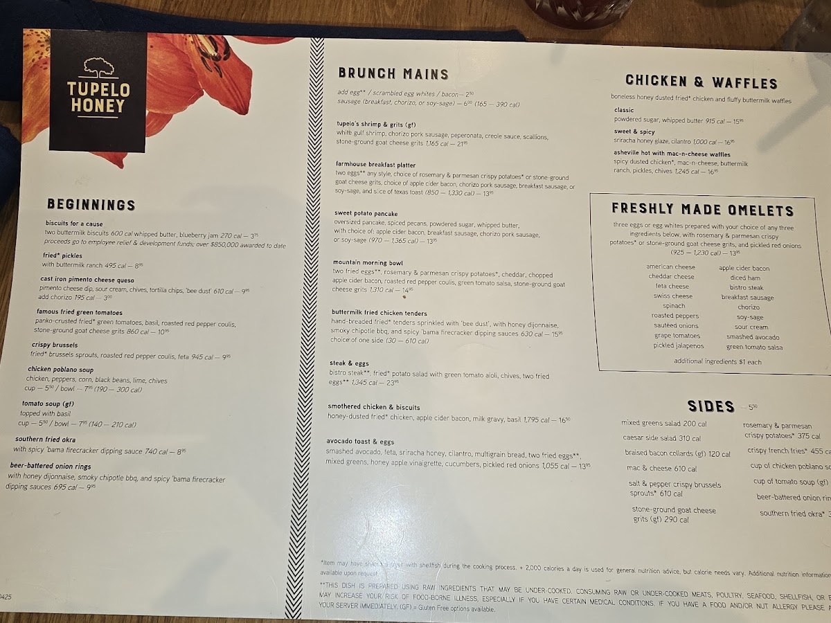 Menu Tupelo Honey Southern Kitchen & Bar-2