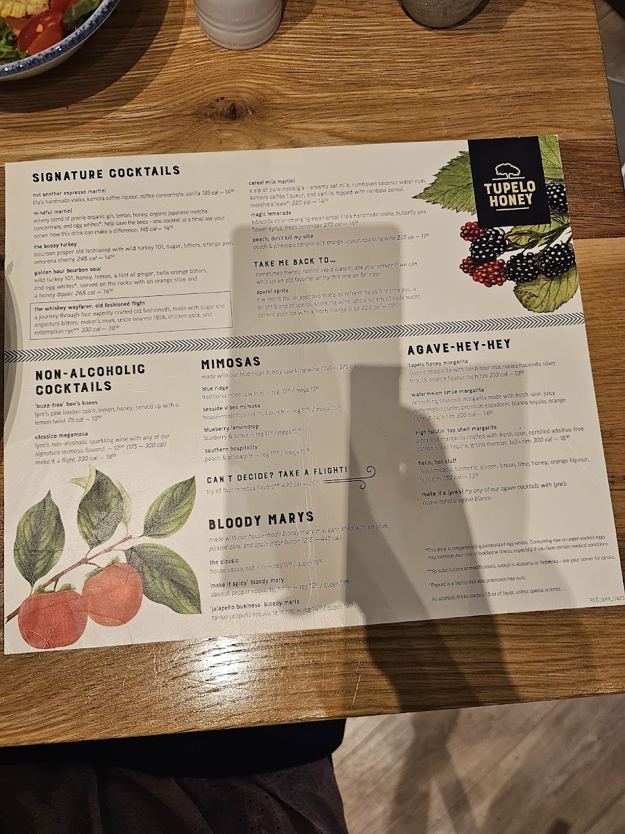 Menu Tupelo Honey Southern Kitchen & Bar-4