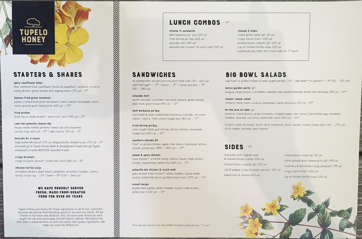 Menu Tupelo Honey Southern Kitchen & Bar-5