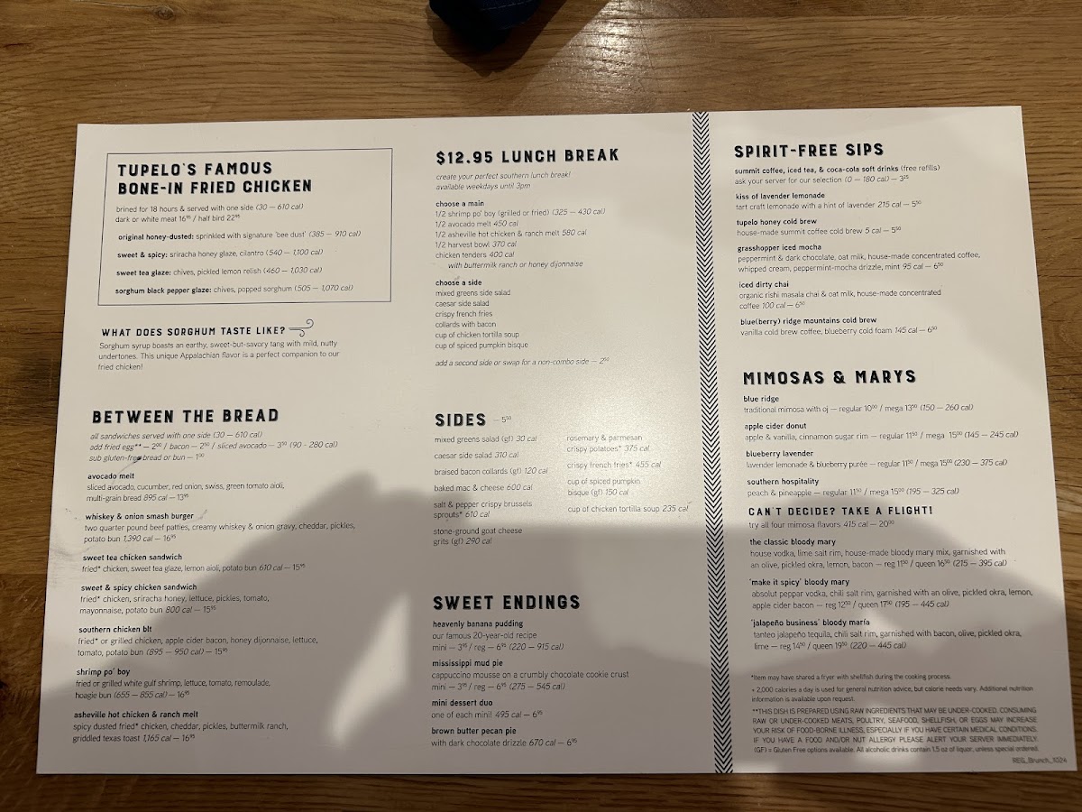 Menu Tupelo Honey Southern Kitchen & Bar-8