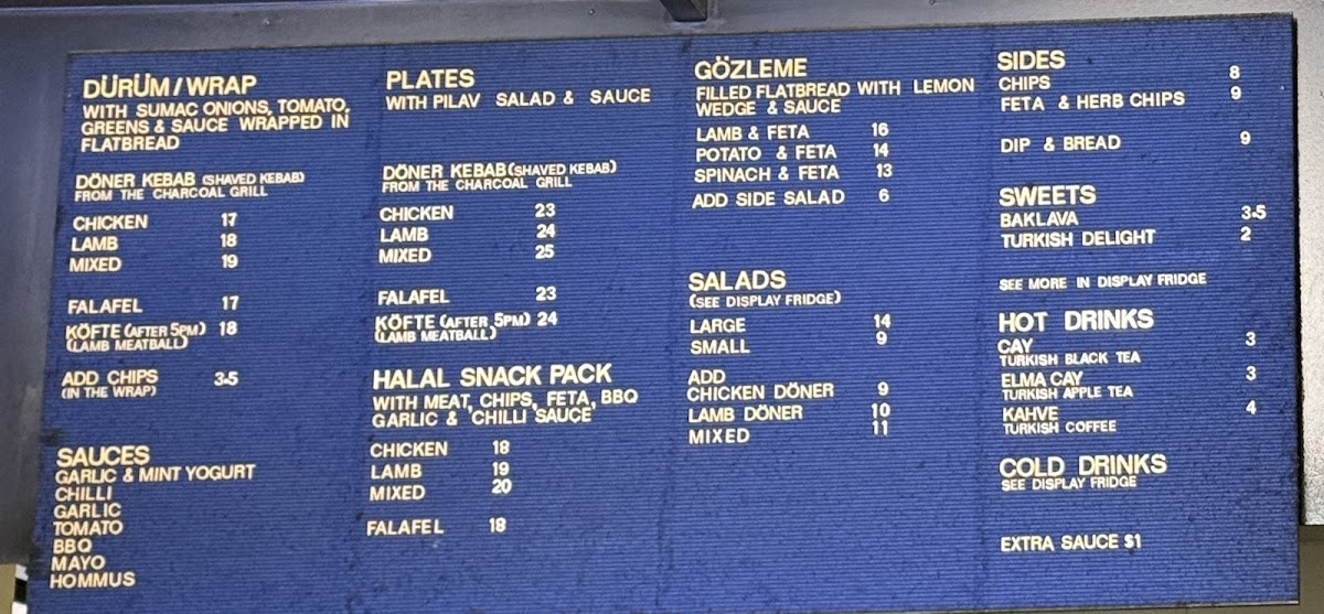 Menu Turkish Tukka Launceston-3