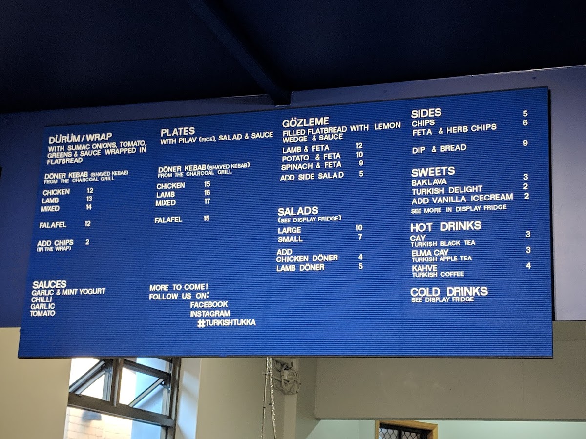 Menu Turkish Tukka Launceston-5