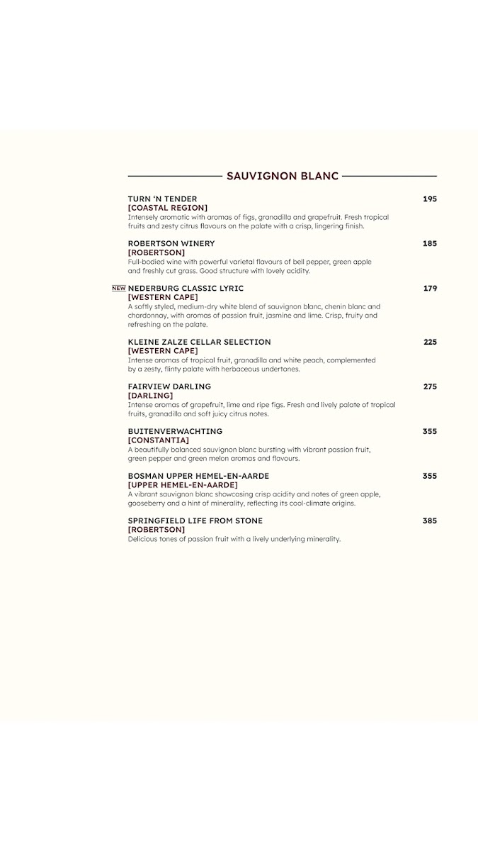 Menu Turn ŉ Tender Steakhouse Majik Forest-10