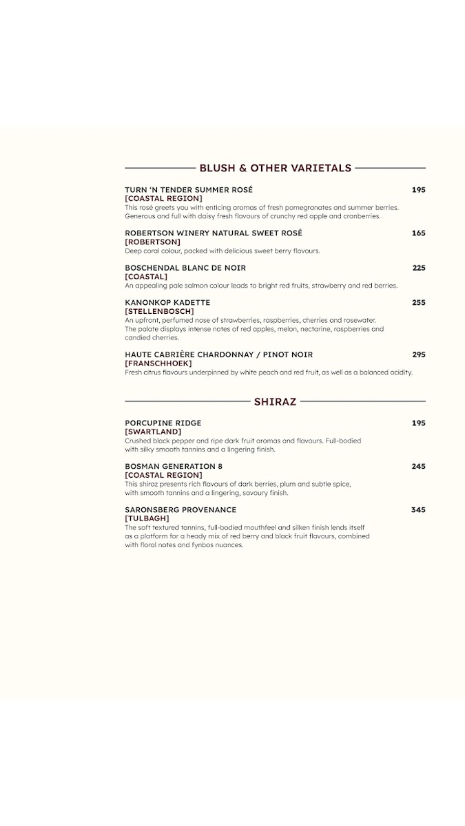 Menu Turn ŉ Tender Steakhouse Majik Forest-9