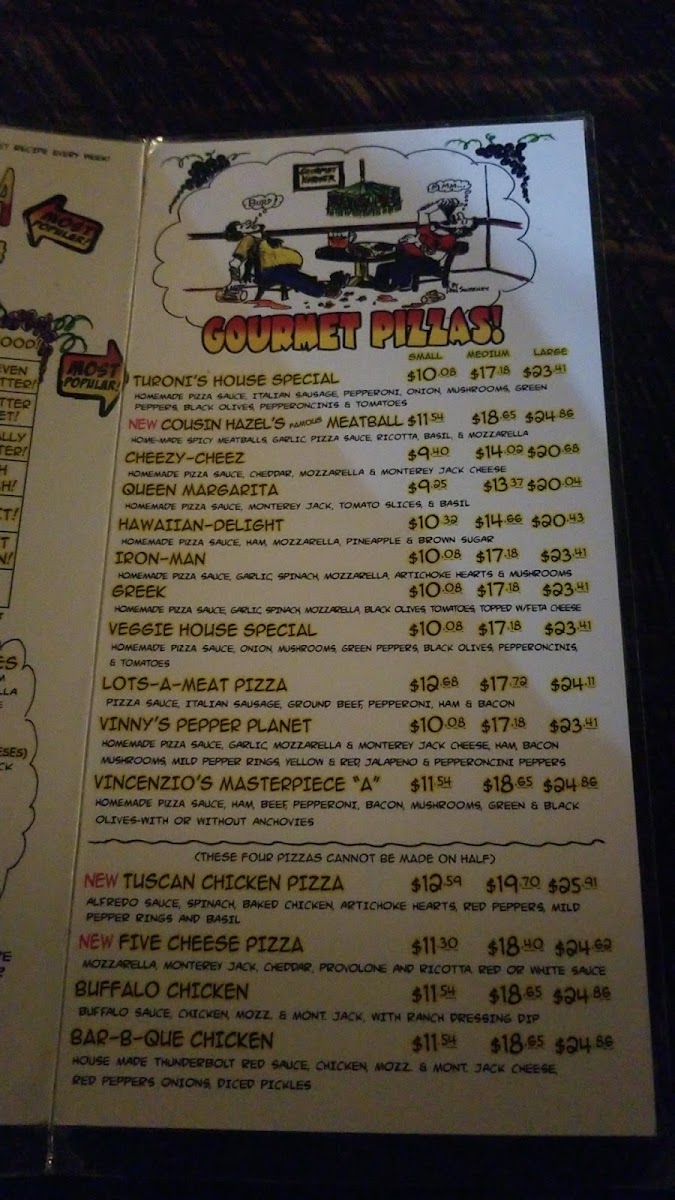 Menu Turoni's Pizzery & Brewery-3