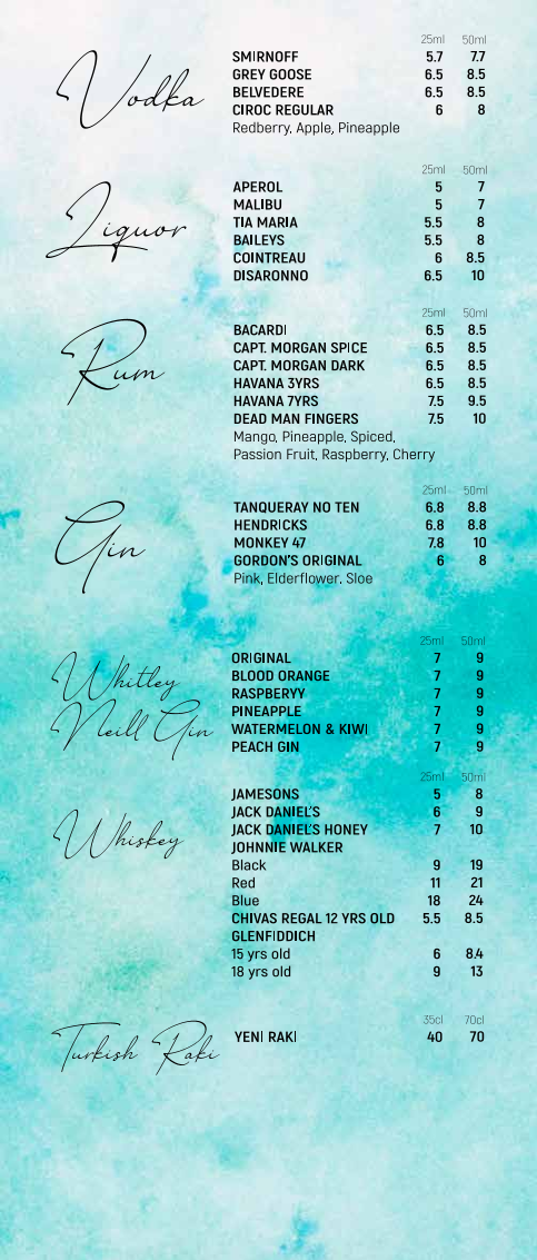 Menu Turquoise Kitchen Bar & Grill-4