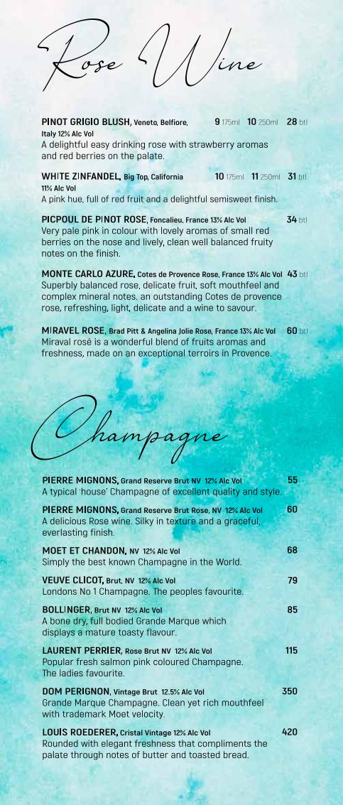Menu Turquoise Kitchen Bar & Grill-5