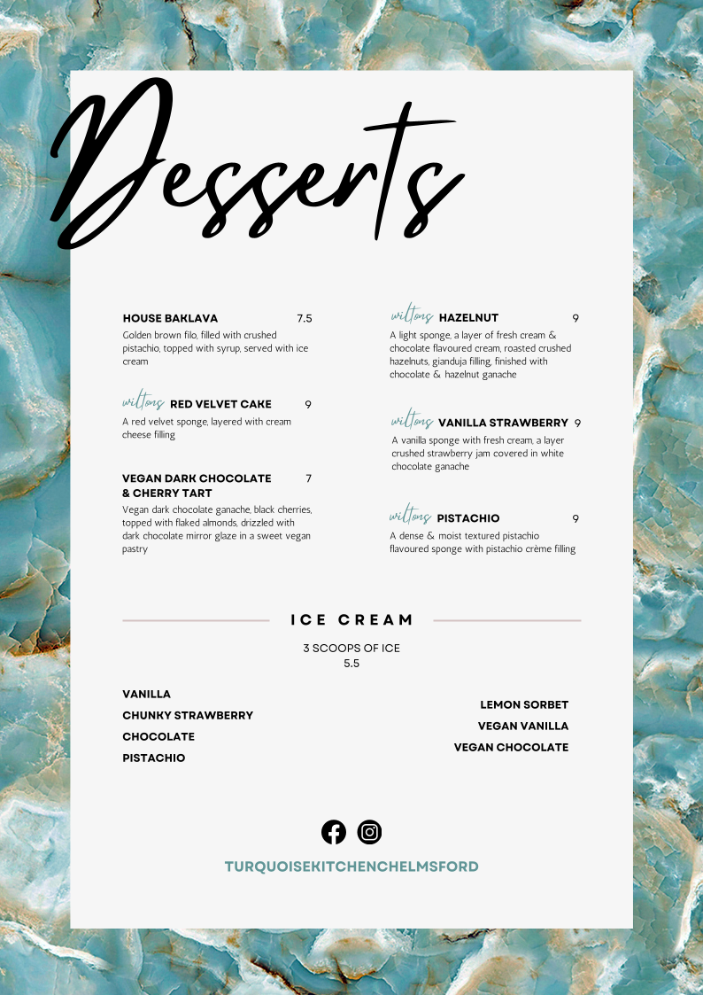 Menu Turquoise Kitchen Bar & Grill-6
