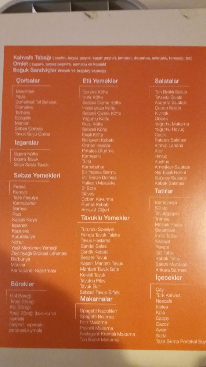 Menu Turuncu Ev Yemekleri-1